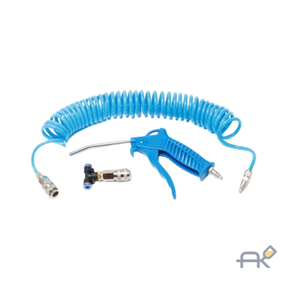 Пистолет обдувочный со шлангом и фитингами-переходниками для грузовых а/м (сопло-120мм. шланг-5м). в блистере RF-SG-01 (26130)